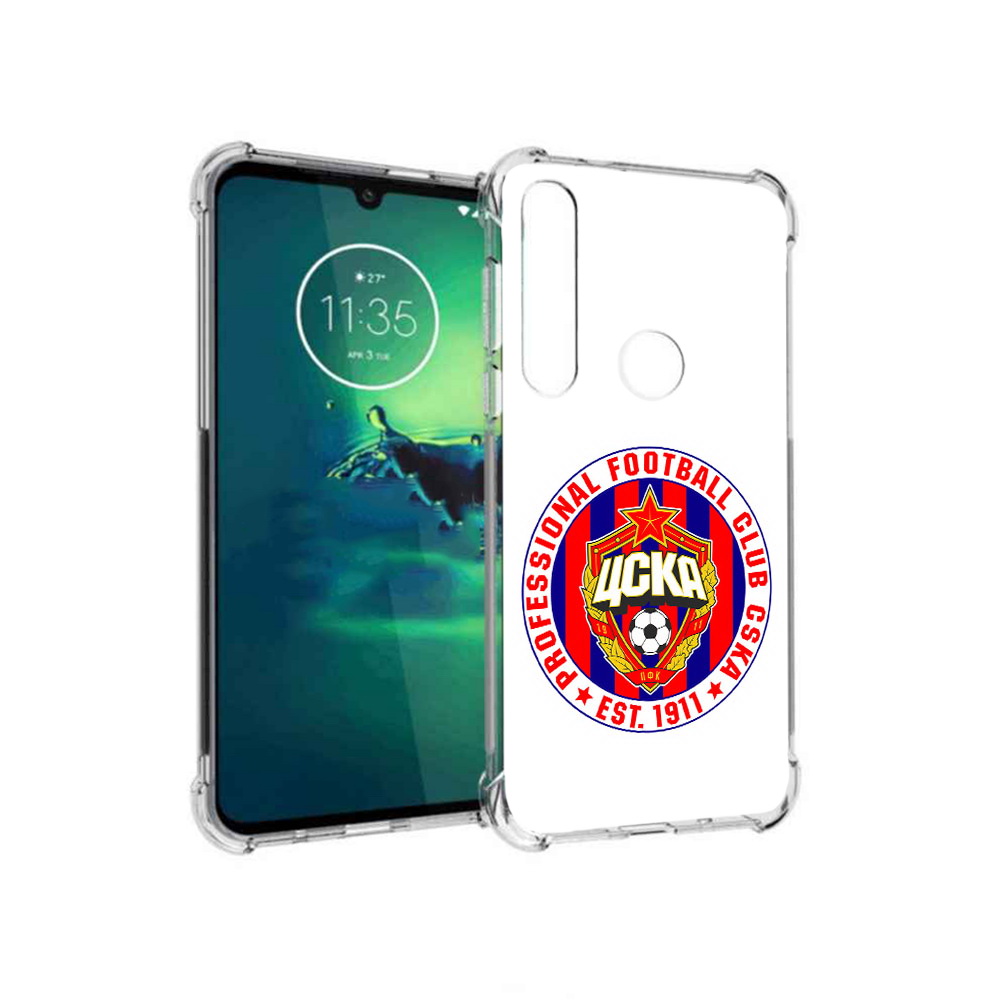 

Чехол MyPads Tocco для Motorola Moto G8 Plus ФК ЦСК логотип (PT227062.344.178), Прозрачный, Tocco