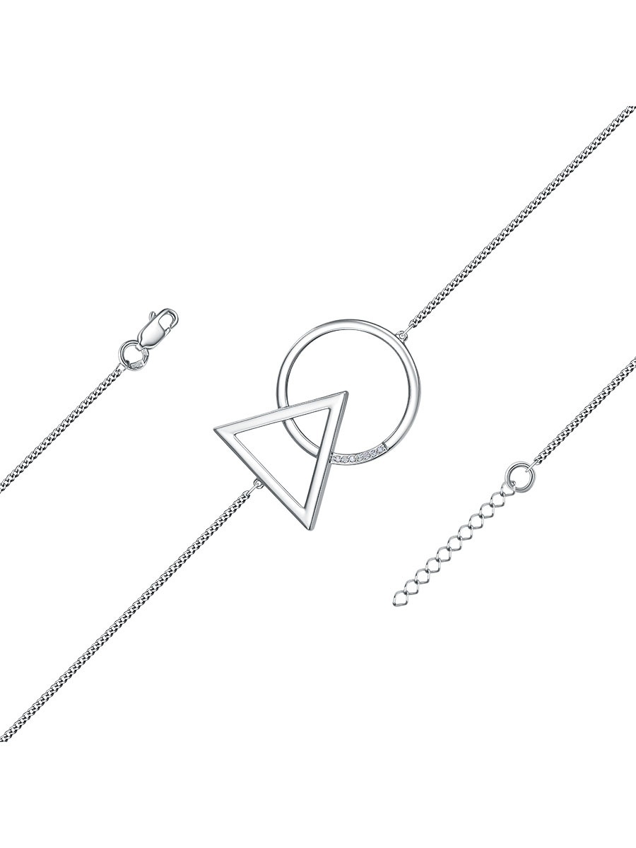 

Браслет из серебра с бриллиантом р.  She Jewelry Б2086/Ag-605БР, Б2086/Ag-605БР