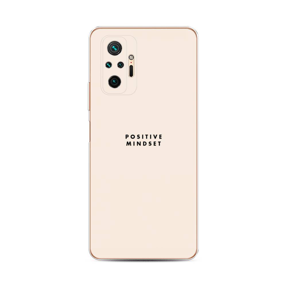 фото Силиконовый чехол "позитивное мышление" на xiaomi redmi note 10 pro awog