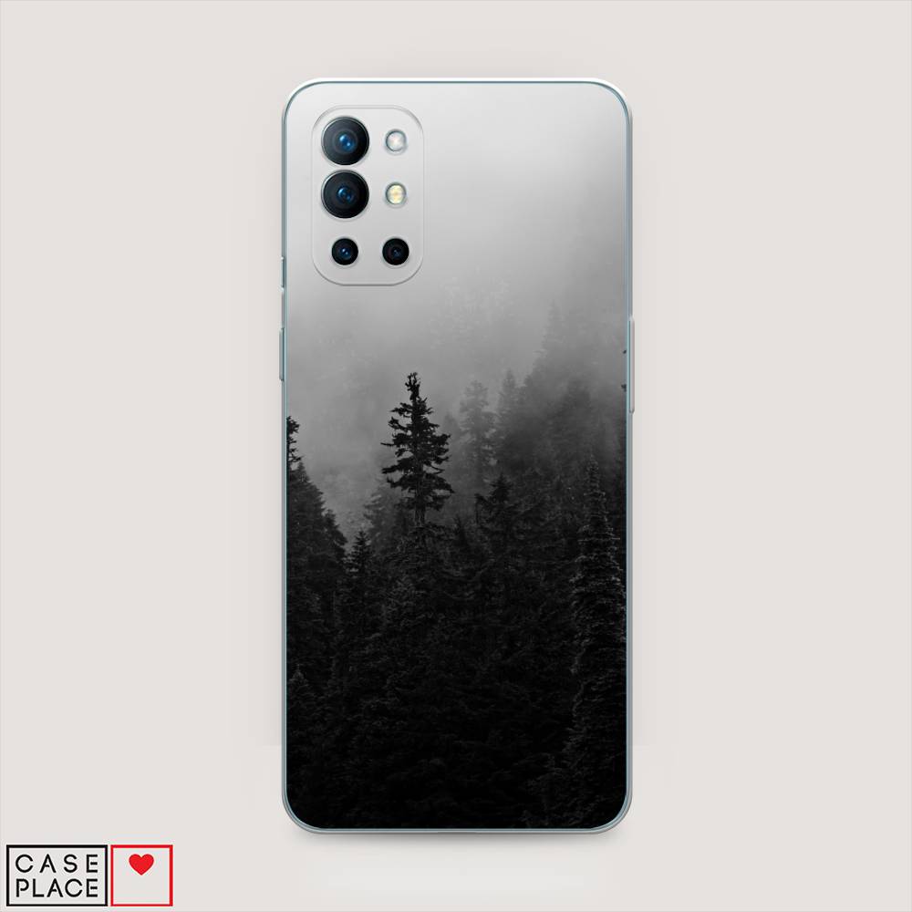 

Чехол на OnePlus 9R "Туманный лес", Серый;черный, 151650-2
