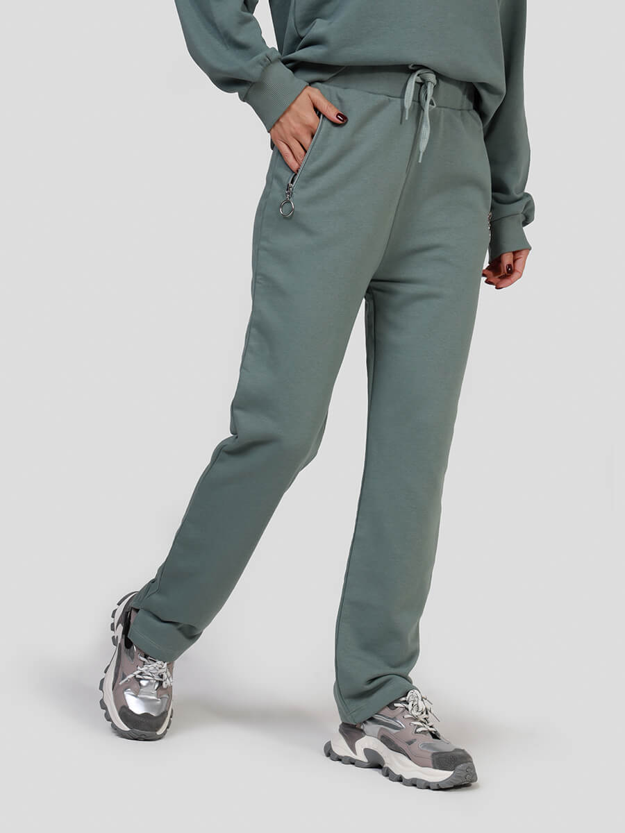 Спортивные брюки женские Vitacci SP7661-06 зеленые L