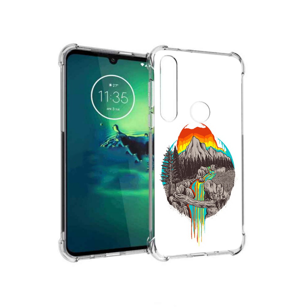 

Чехол MyPads Tocco для Motorola Moto G8 Plus Радужный водопад (PT227062.344.144), Прозрачный, Tocco
