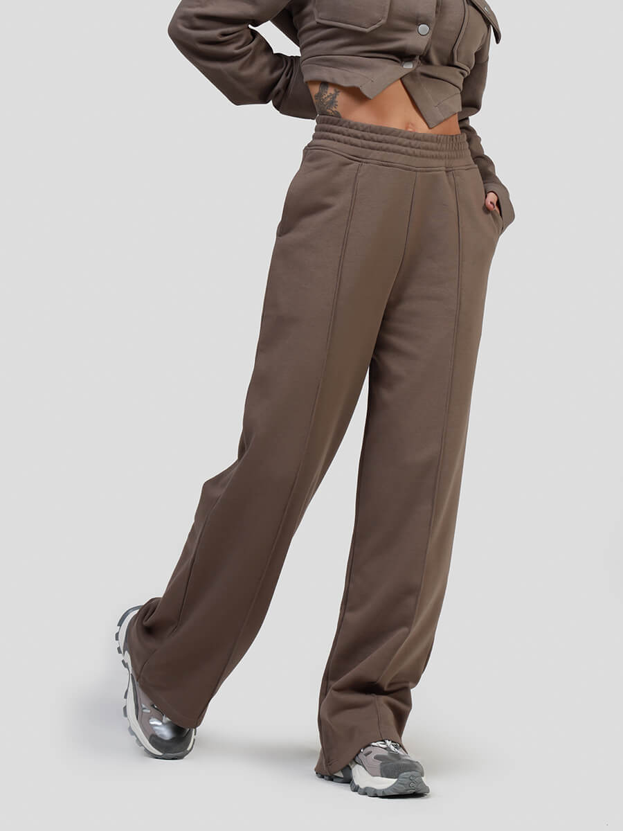 Спортивные брюки женские Vitacci SP7640-04 коричневые S