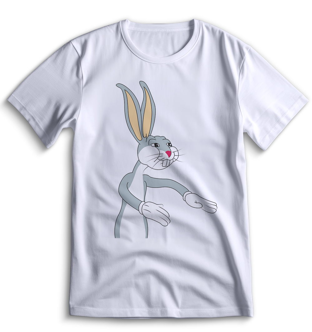Белая футболка Top с изображением зайца, размер XS, артикул 0015.