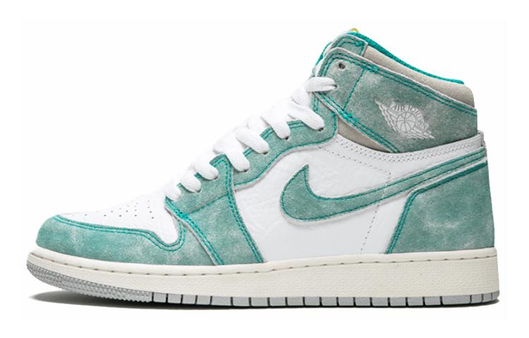 

Кеды унисекс Jordan Air Jordan 1 Retro High Turbo Green GS зеленые 38.5 EU, Зеленый, Air Jordan 1 Retro High Turbo Green GS