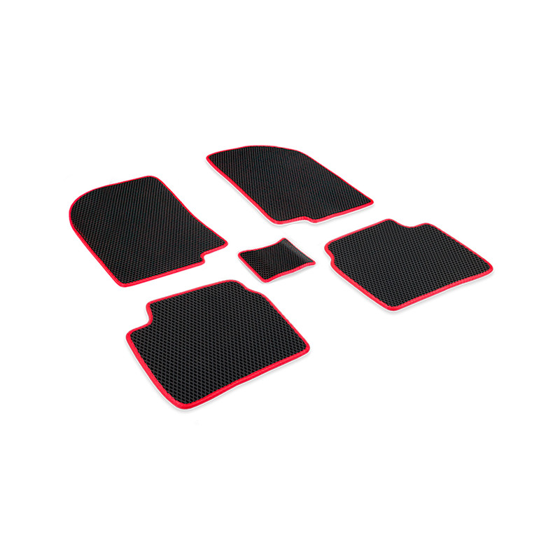 

Комплект ковриков в салон CellMat ЭВА Тойота Краун XIV, правый руль, черный-красный, Crown