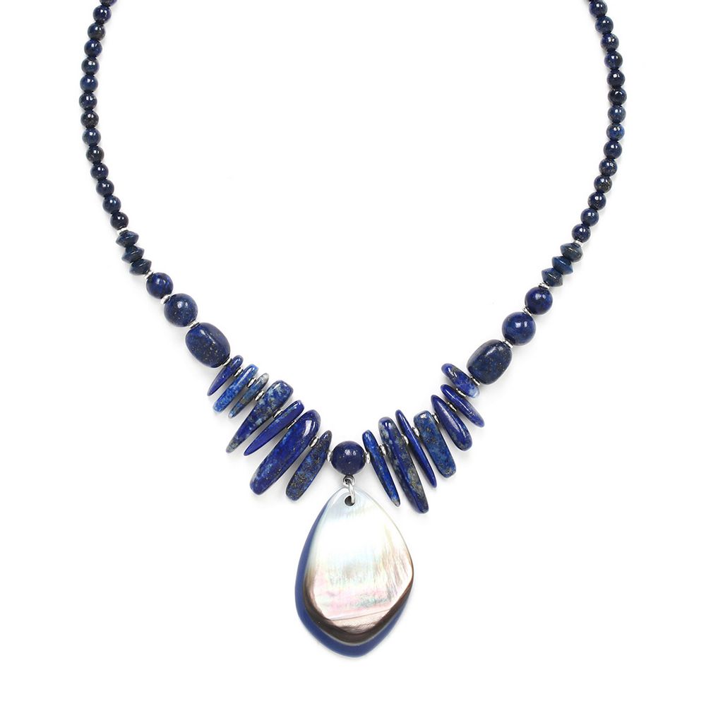 

Колье из бижутерного сплава с лазуритом 46 см Nature Bijoux NB22.1-15-41011, NB22.1-15-41011