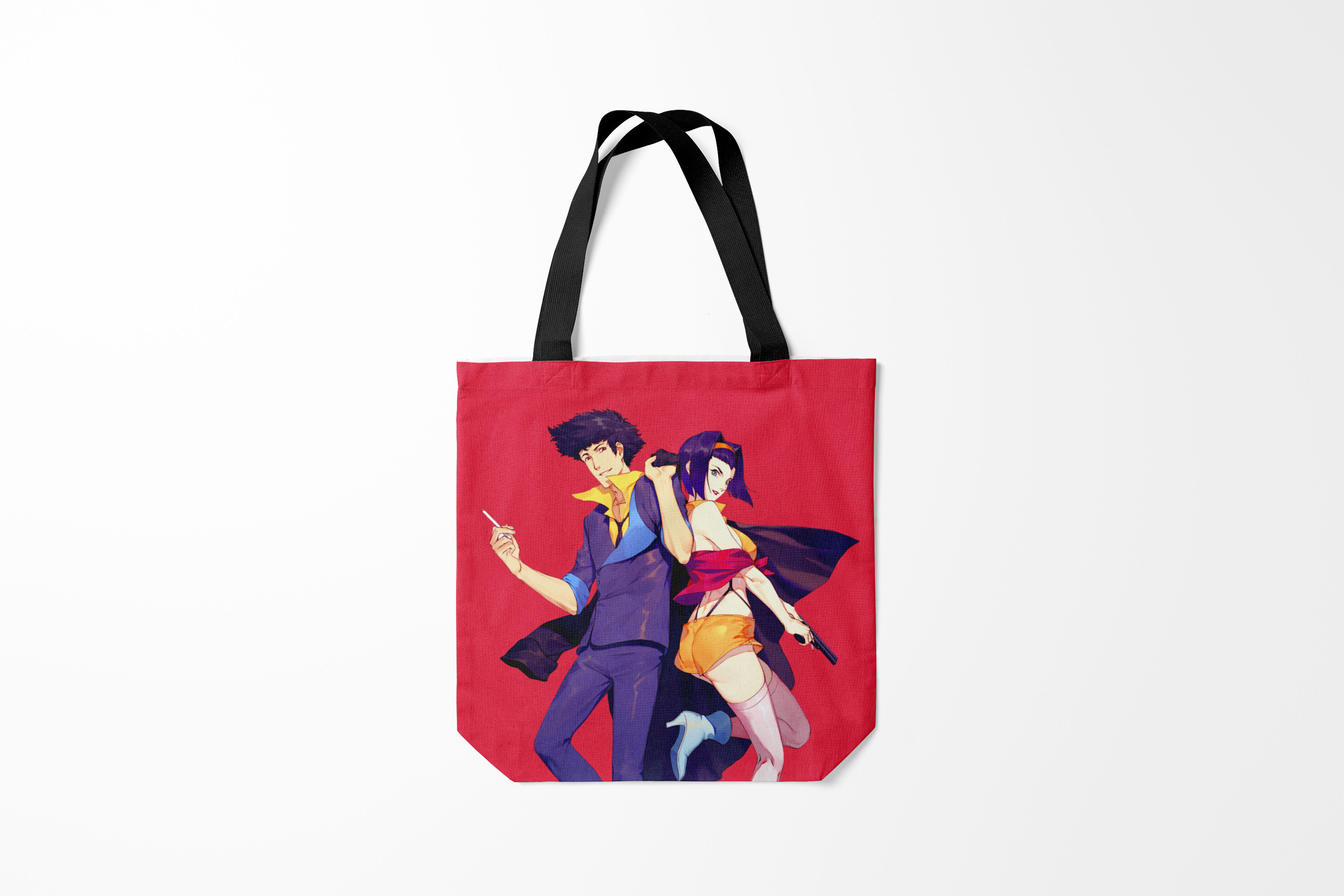 

Сумка шoппер унисекс Burnettie Cowboy Bebop Bebop. Спайк и Фэй, красный, Cowboy Bebop Bebop. Спайк и Фэй