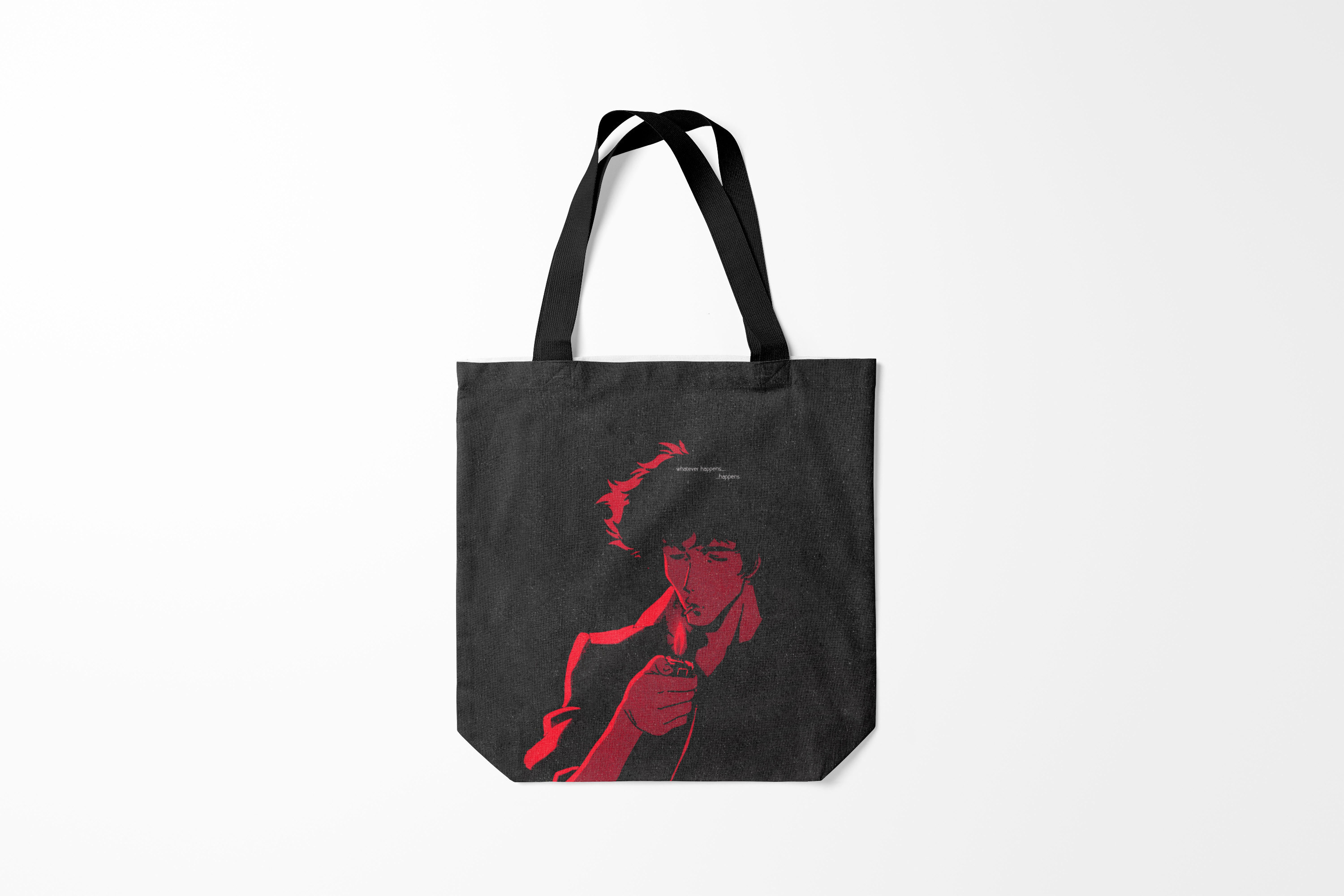 

Сумка шoппер унисекс Burnettie Cowboy Bebop Bebop. Спайк Шпигель, черный, Cowboy Bebop Bebop. Спайк Шпигель