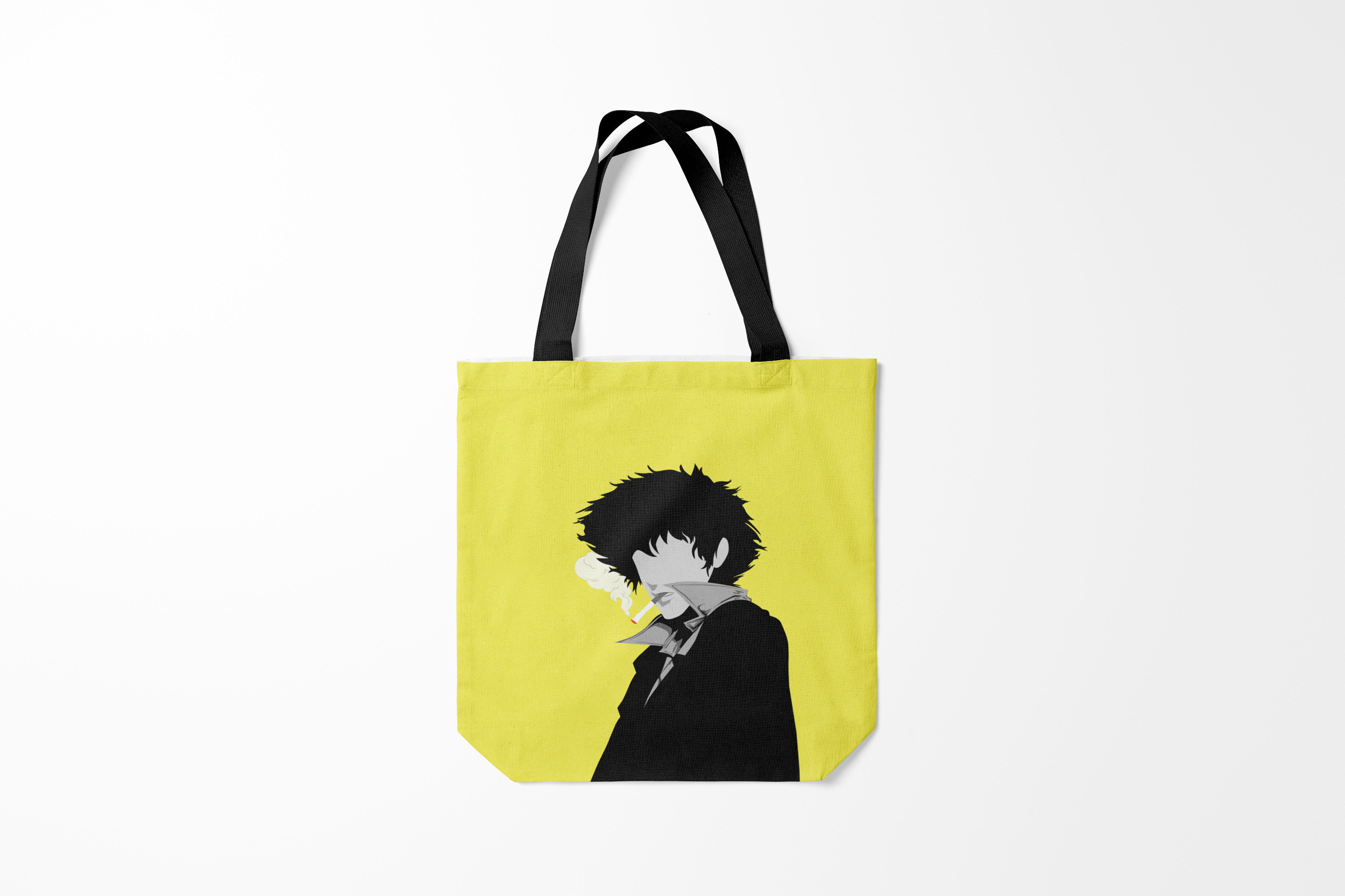 

Сумка шoппер унисекс Burnettie Cowboy Bebop Bebop. Спайк Шпигель, желтый, Cowboy Bebop Bebop. Спайк Шпигель