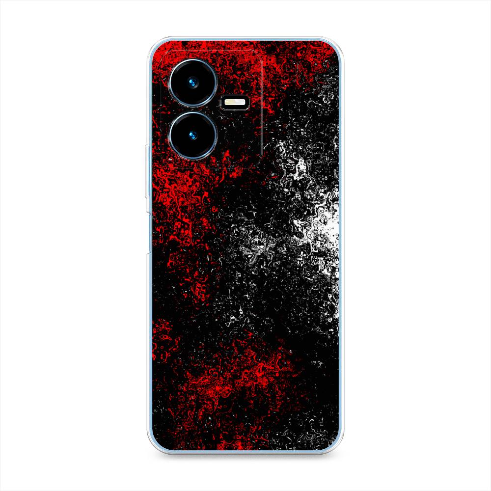 

Чехол для Vivo Y22 "Монотипия", Красный;черный;белый, 267550-3