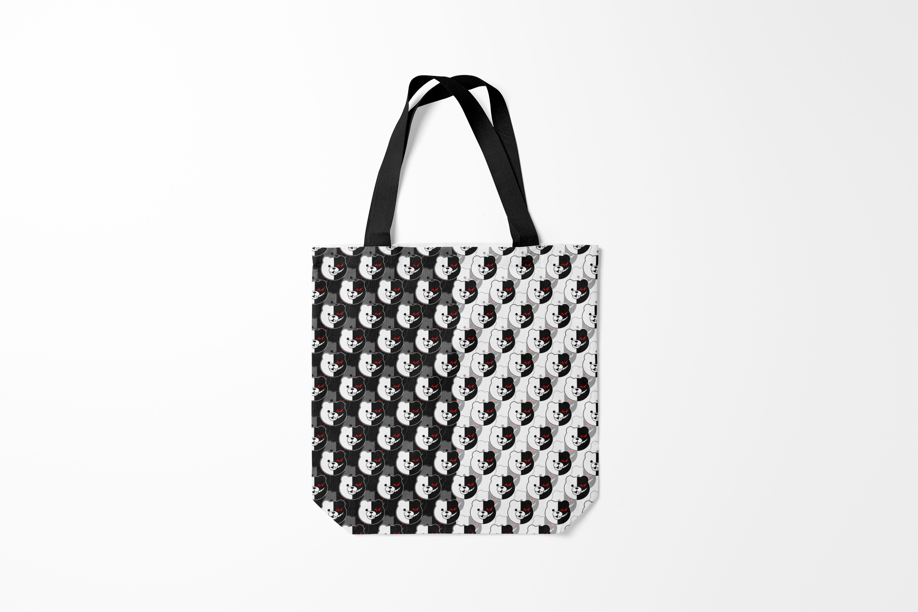 

Сумка шoппер унисекс Burnettie Danganronpa MONOKUMA МОНОКУМА PATTERN, черный; белый, Danganronpa MONOKUMA МОНОКУМА PATTERN