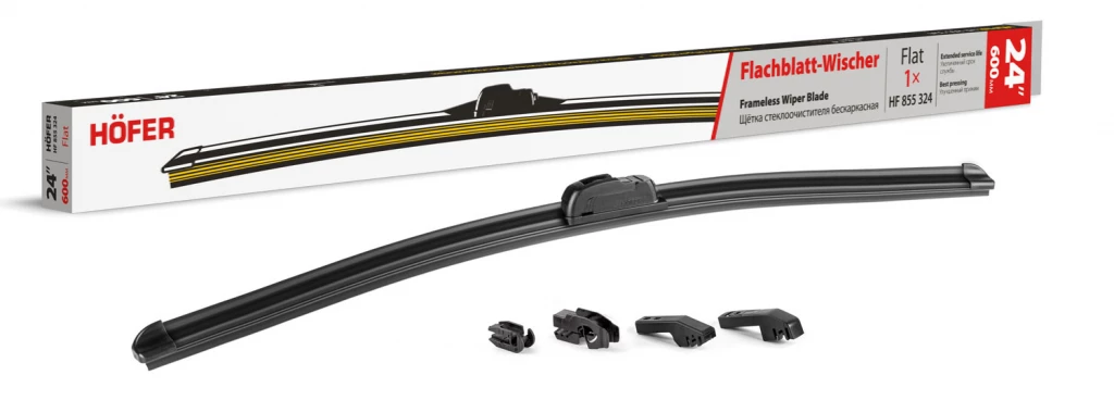 фото Щётка стеклоочистителя бескаркасная hofer 600 мм, hf 855 324 hf 855 324