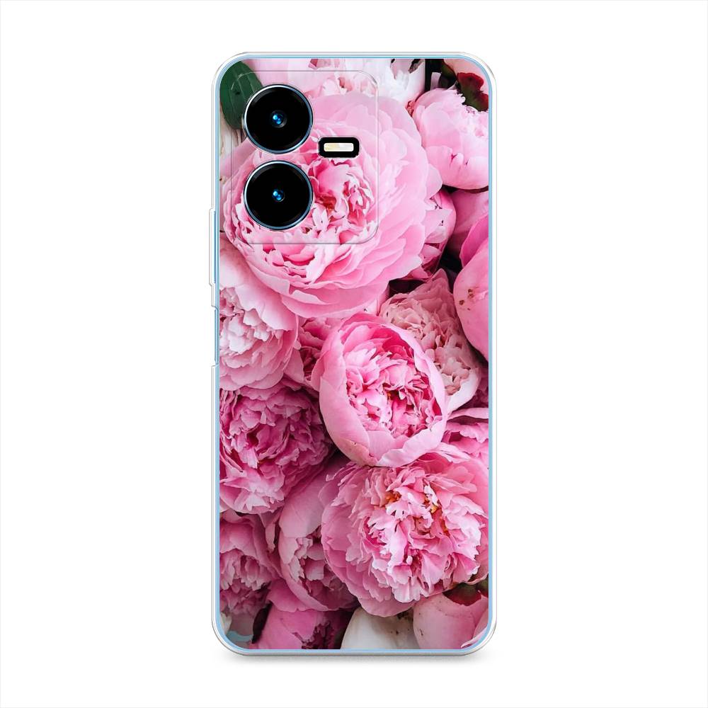 

Чехол для Vivo Y22 "Розовые пионы", Бежевый;розовый, 267550-2