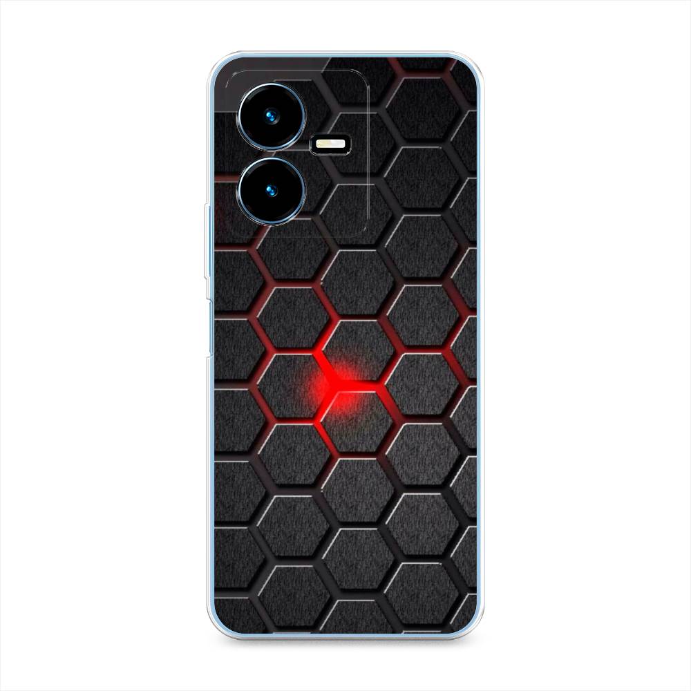 

Чехол для Vivo Y22 "Соты красные", Красный;черный;серый, 267550-3
