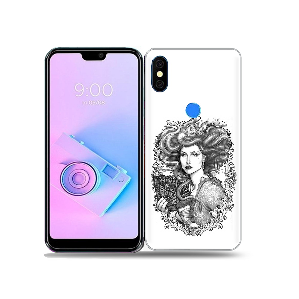 

Чехол MyPads Tocco для BQ 5731L медуза черно белый, Прозрачный, Tocco