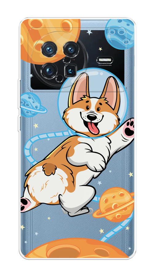 

Чехол на Vivo X Note "Корги-космонавт", Голубой;бежевый;белый, 266950-1