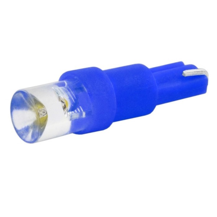 

Лампа светодиодная T5(W1,2W), 12В 1 диод без цоколя синяя Skyway,, S08201382 (20 шт)