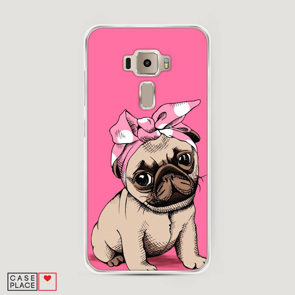 фото Чехол awog "dog pin-up" для asus zenfone 3 ze520kl