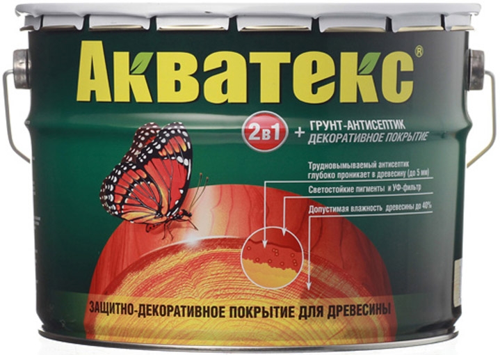 

АКВАТЕКС декоративная пропитка по дереву орех (10л)
