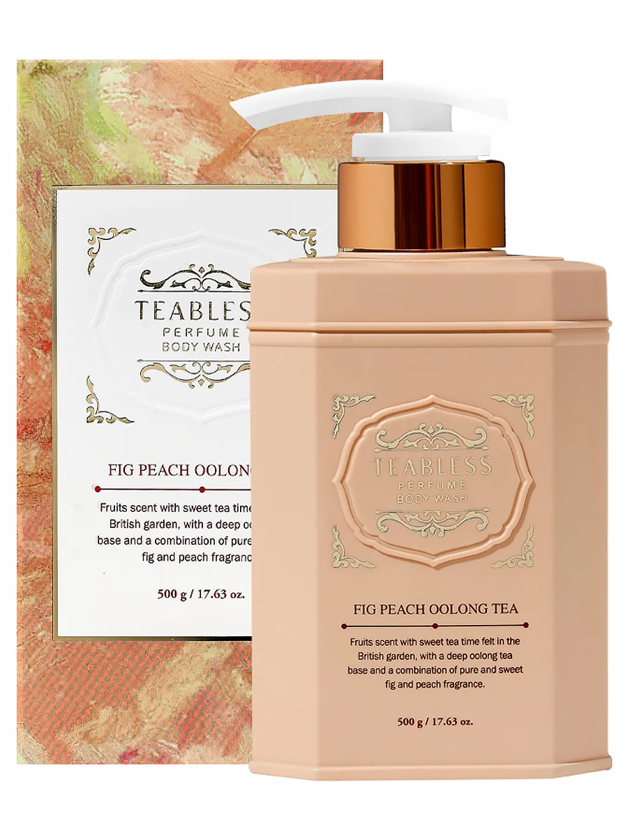 Гель для душа Teabless инжир и персик Fig Peach Oolong Tea Perfume Body Wash 500 г