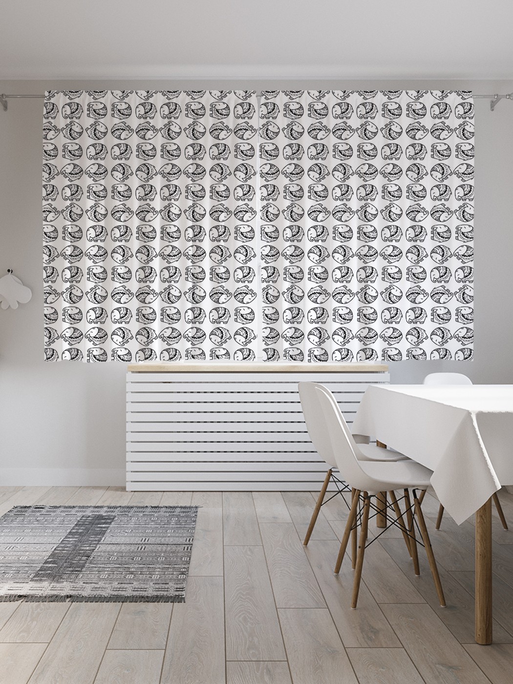 

Классические шторы JoyArty "Этнические животные", серия Oxford DeLux, 2 полотна 145x180 см, Этнические животные