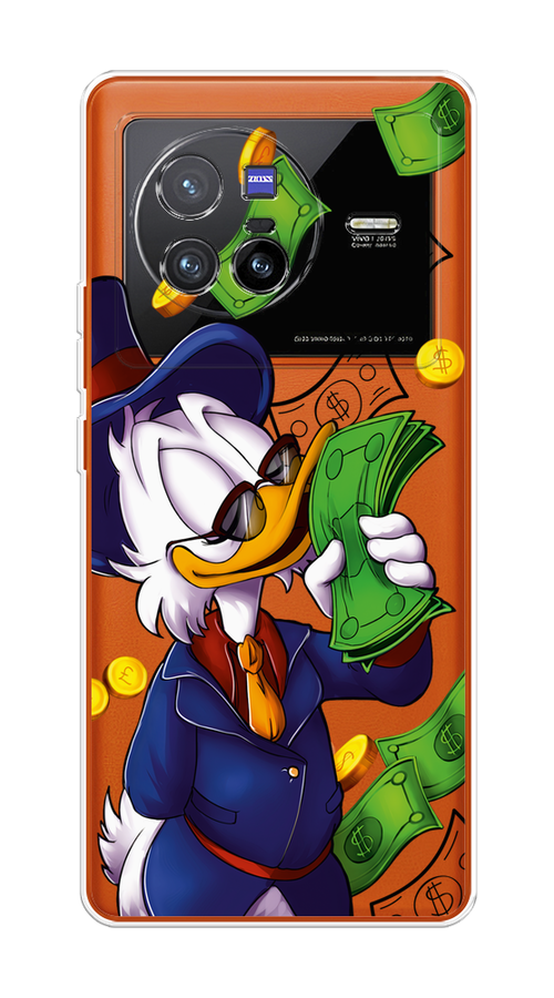 

Чехол на Vivo X80 "Scrooge McDuck with Money", Синий;зеленый;белый, 266550-6