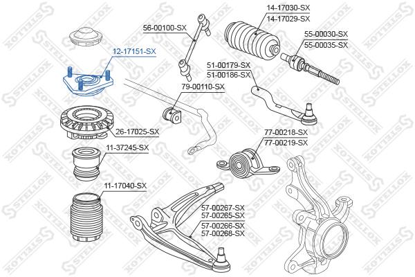 

Опора амортизатора Stellox 1217151SX