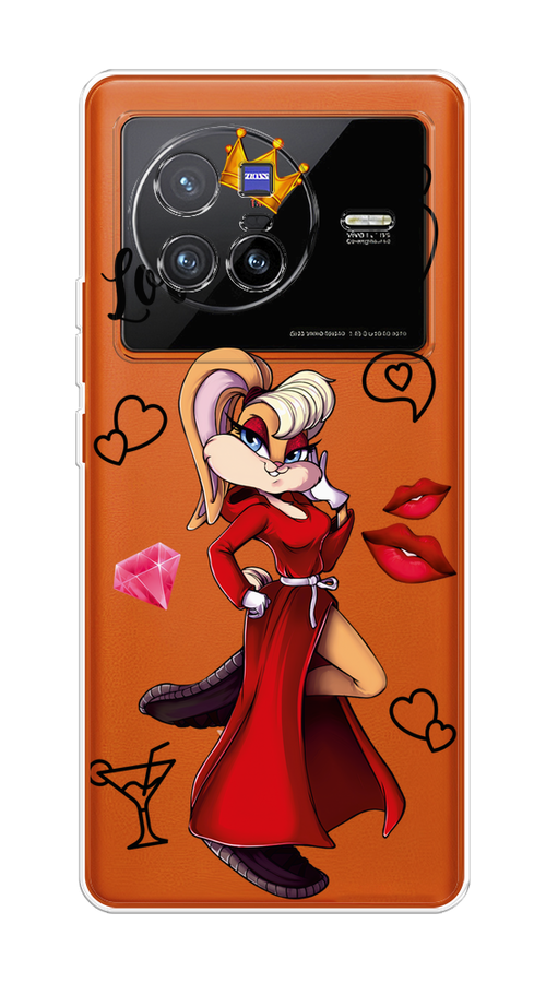 

Чехол на Vivo X80 "Rich Lola Bunny", Красный;бежевый;оранжевый, 266550-6