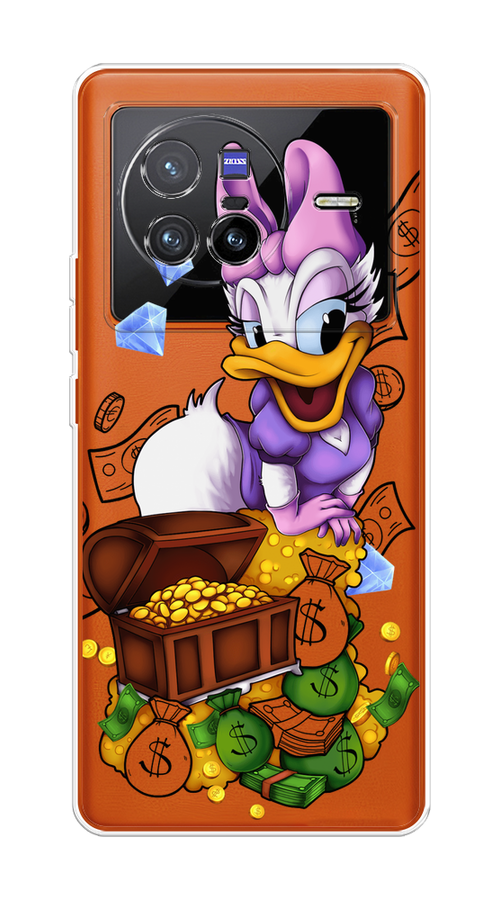 

Чехол на Vivo X80 "Rich Daisy Duck", Коричневый;белый;фиолетовый, 266550-6