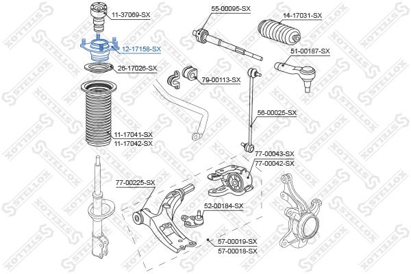 

Опора амортизатора Stellox 1217158SX