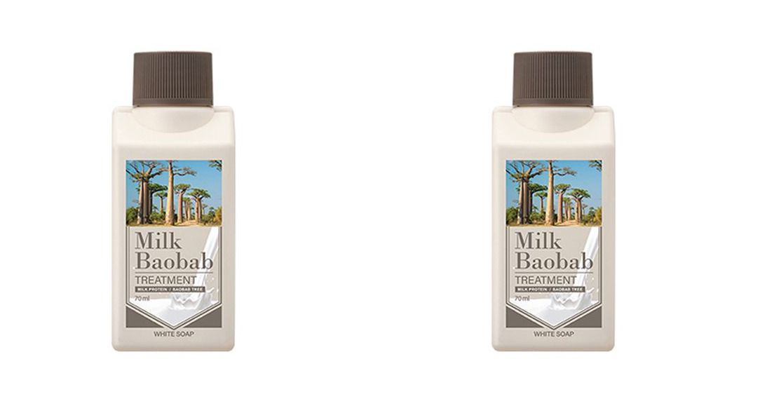 Бальзам для волос MILK BAOBAB treatment white soap travel edition 70мл 2шт