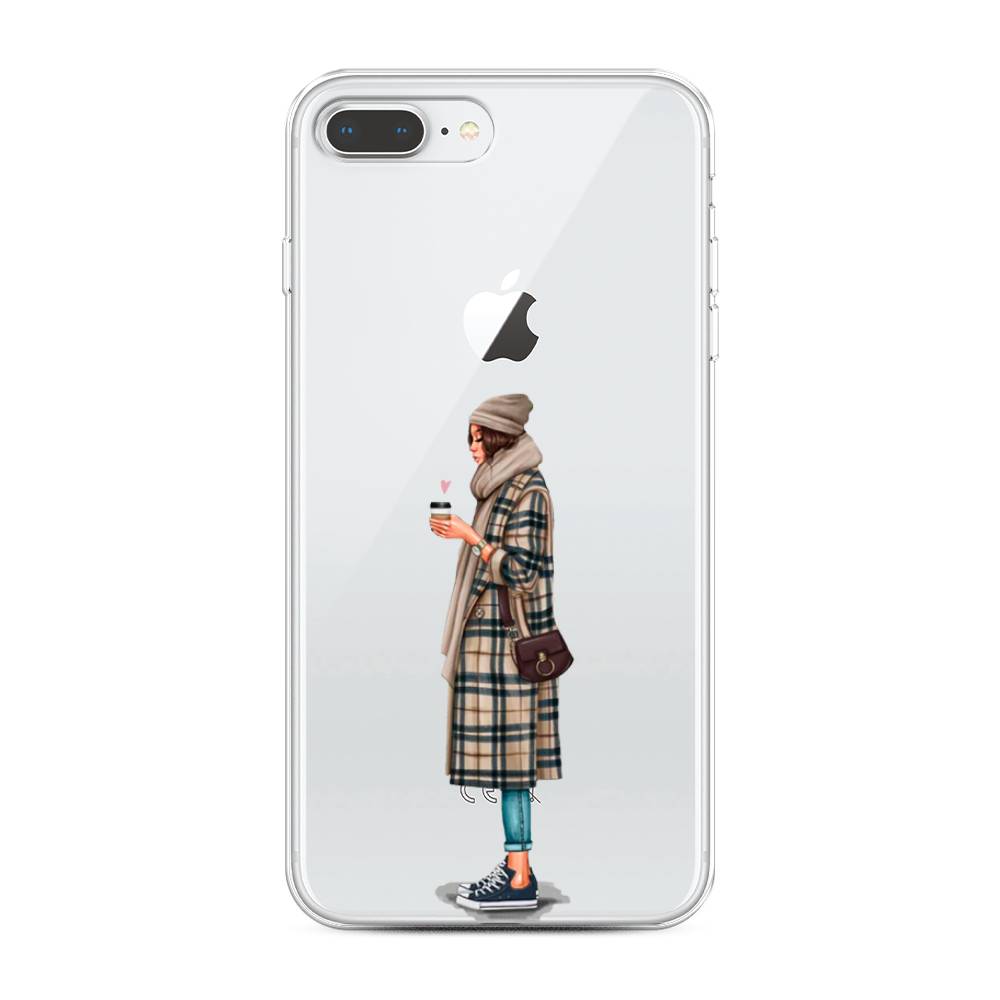 

Чехол на Apple iPhone 8 Plus "Утренний кофе", Коричневый;бежевый, 10950-6
