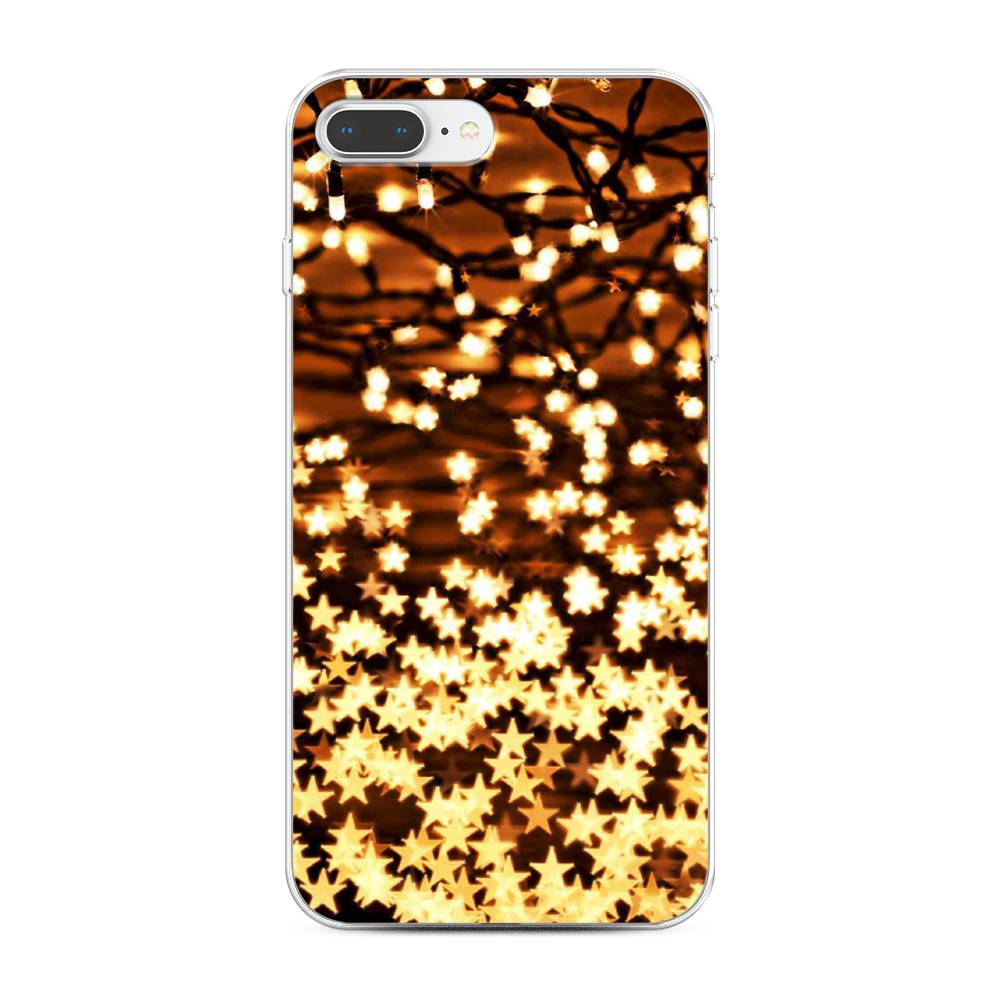 

Чехол на Apple iPhone 8 Plus "Новогодняя гирлянда", Золотистый, 10950-5
