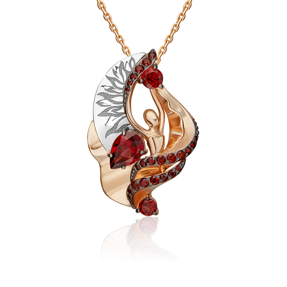 

Бегунок из золота PLATINA jewelry 03-3440-00-204-1111, гранат, 03-3440-00-204-1111