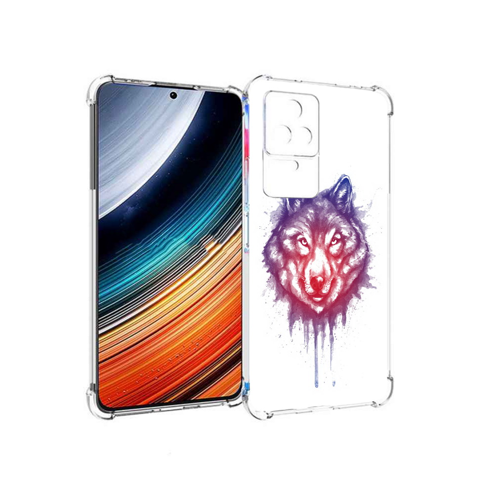 

Чехол MyPads пушистый волк для Xiaomi Redmi K40S/Poco F4, Прозрачный, Tocco