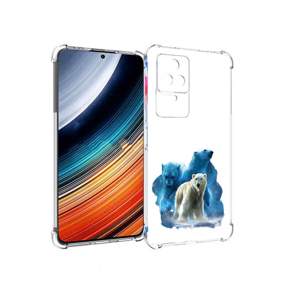 

Чехол MyPads полярный медведь для Xiaomi Redmi K40S/Poco F4, Прозрачный, Tocco