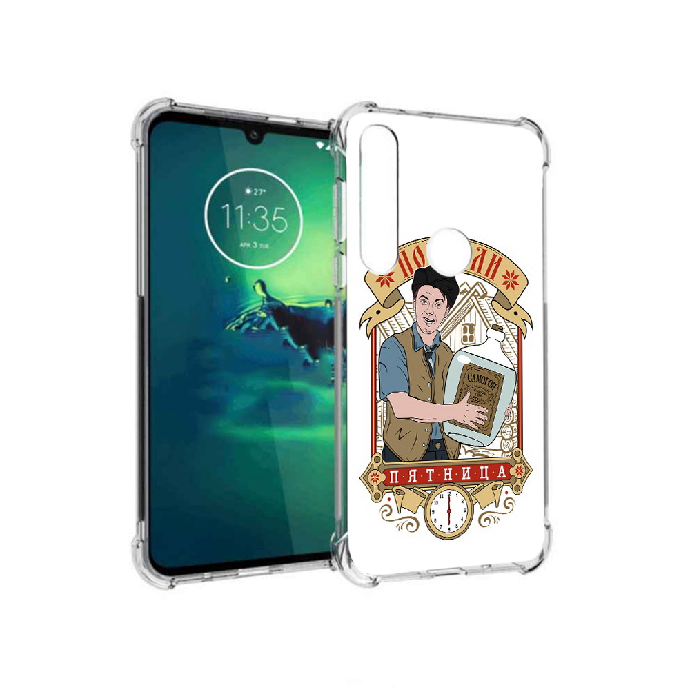 

Чехол MyPads Tocco для Motorola Moto G8 Plus Погнали пятница (PT227062.344.137), Прозрачный, Tocco