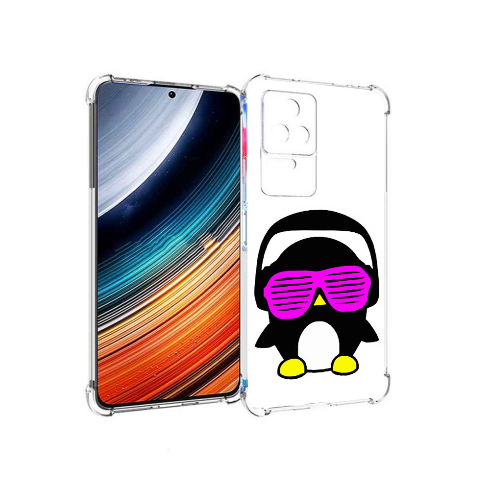 

Чехол MyPads пингвин для Xiaomi Redmi K40S/Poco F4, Прозрачный, Tocco