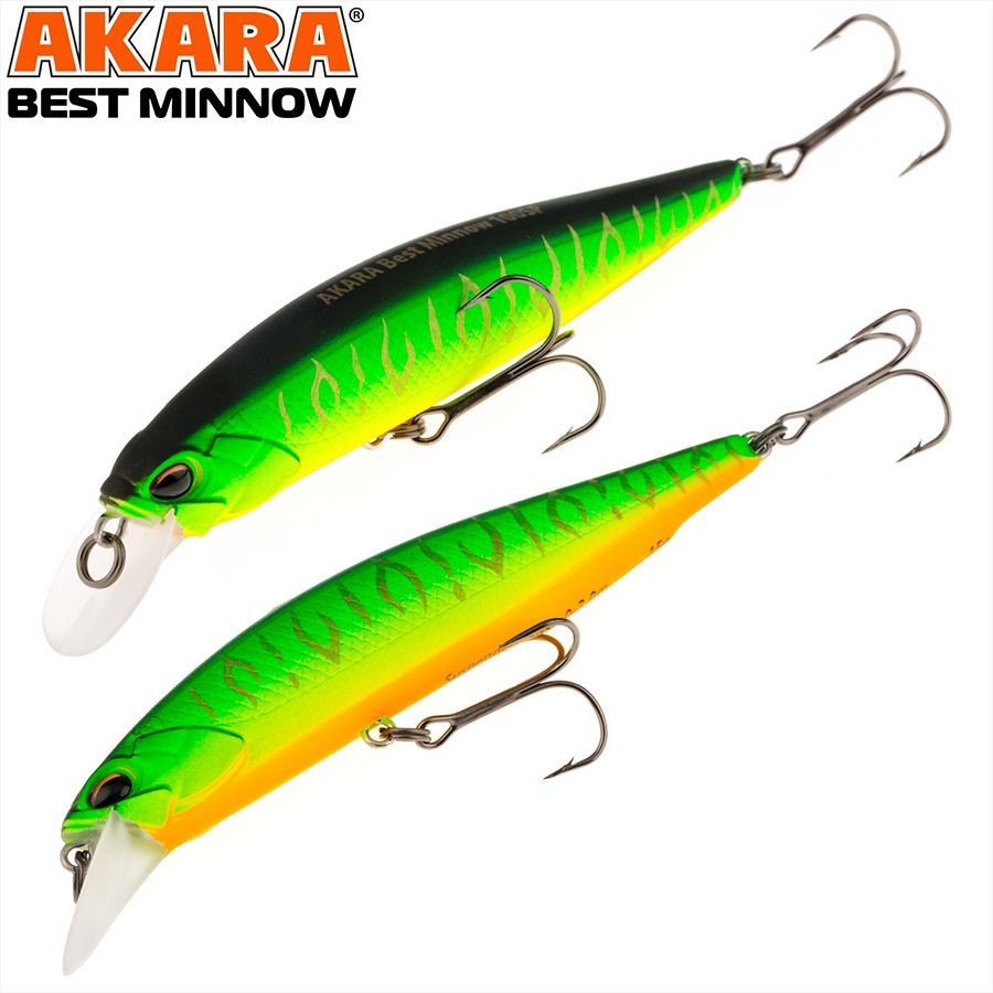 

Воблер Akara Best Minnow 110SP 17 гр 3/5 oz 4,3 in A20, Разноцветный, Best Minnow