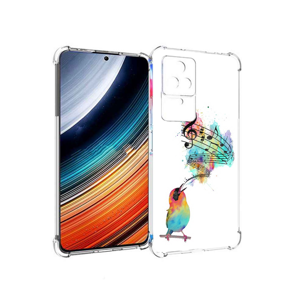 

Чехол MyPads певчая птичка для Xiaomi Redmi K40S/Poco F4, Прозрачный, Tocco