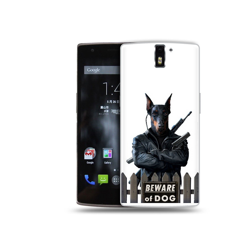 

Чехол MyPads Tocco для OnePlus One доберман, Прозрачный, Tocco