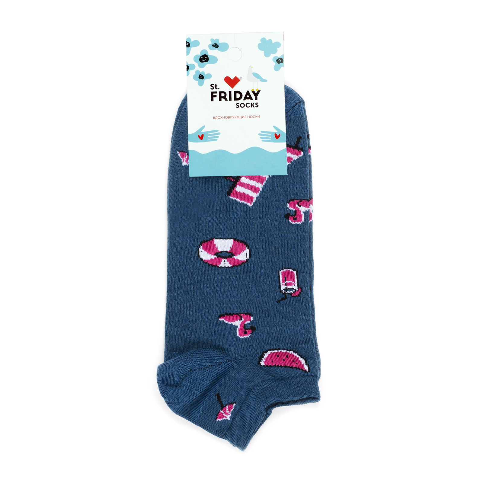 

Носки унисекс St. Friday Socks Летние синий/красный/белый 42-46, Летние