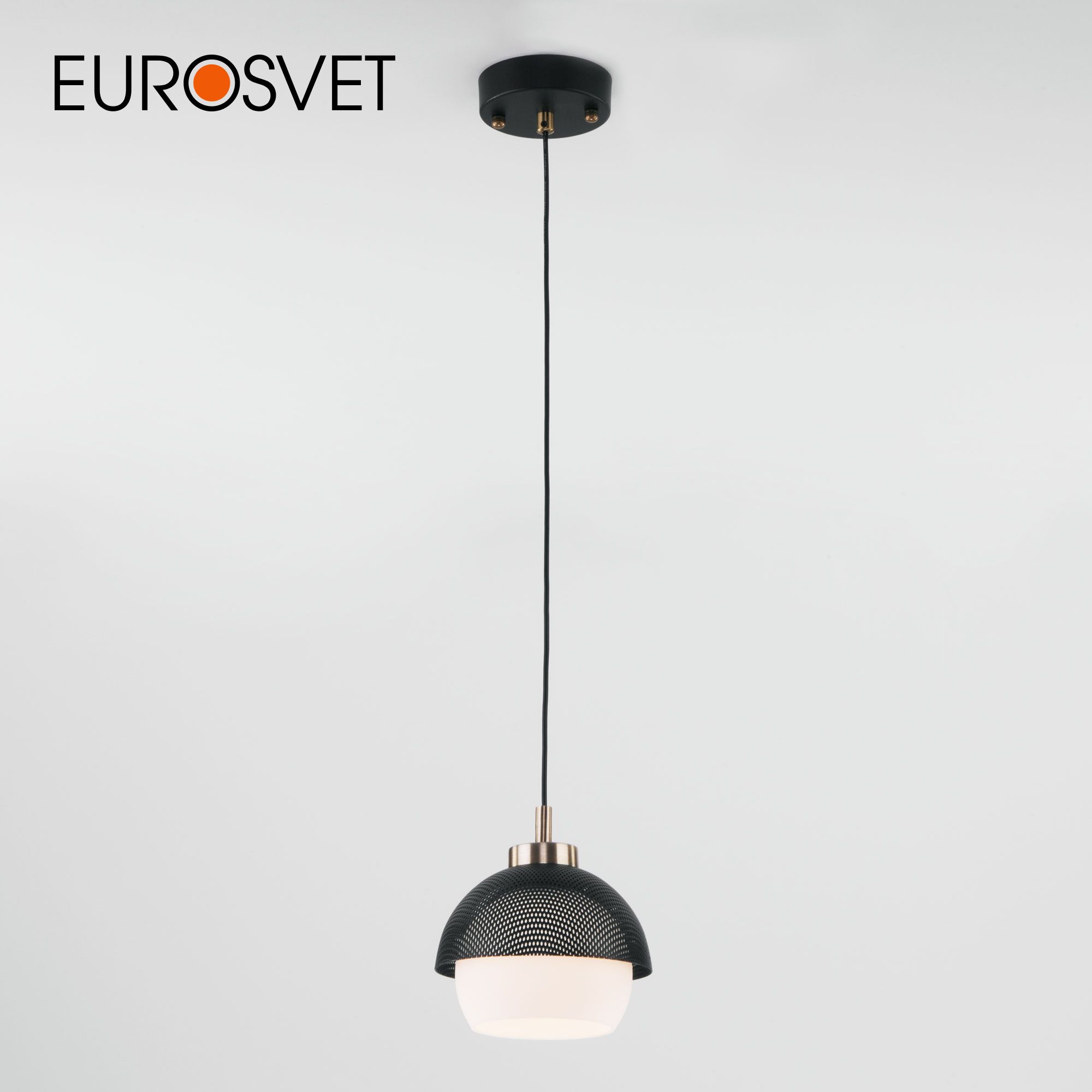 

Подвесной светильник Eurosvet Nocciola 50106/1 Е27 античная бронза/черный, 50106/1