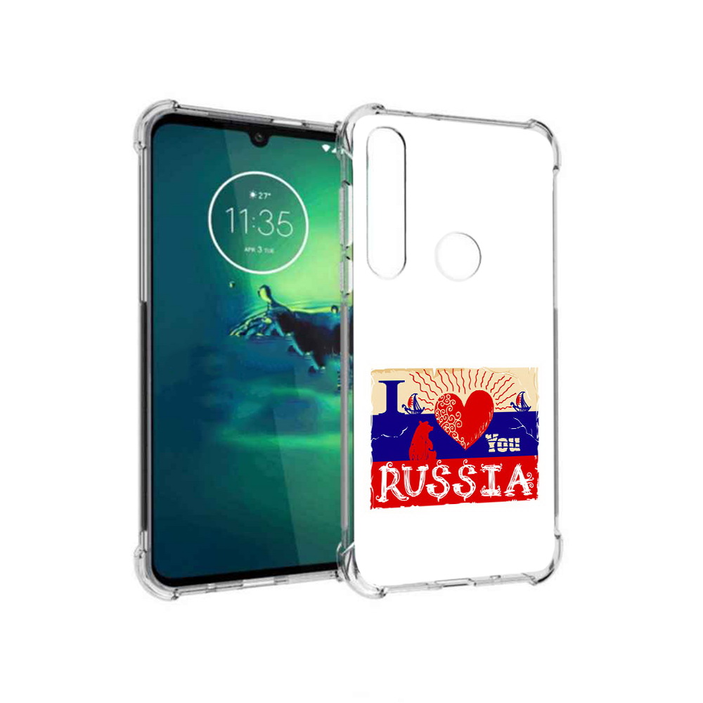 

Чехол MyPads Tocco для Motorola Moto G8 Plus Люблю Россию (PT227062.344.112), Прозрачный, Tocco