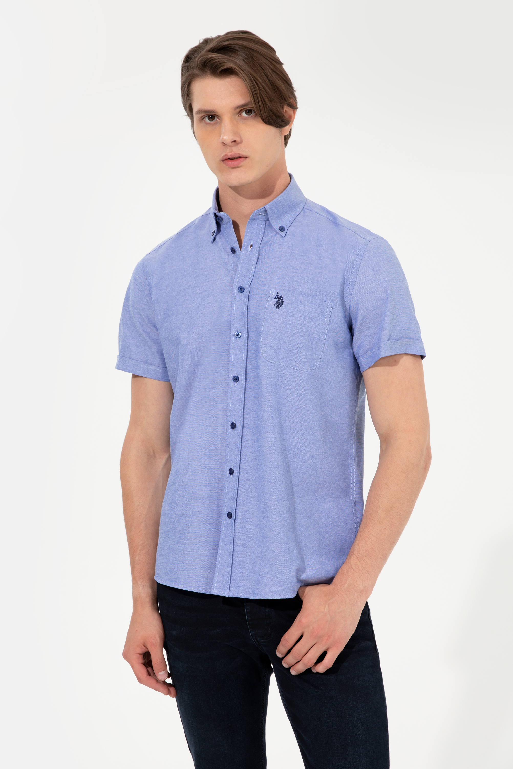 

Рубашка мужская U.S. POLO Assn. G081GL0040GOXY022Y синяя L, Синий, G081GL0040GOXY022Y
