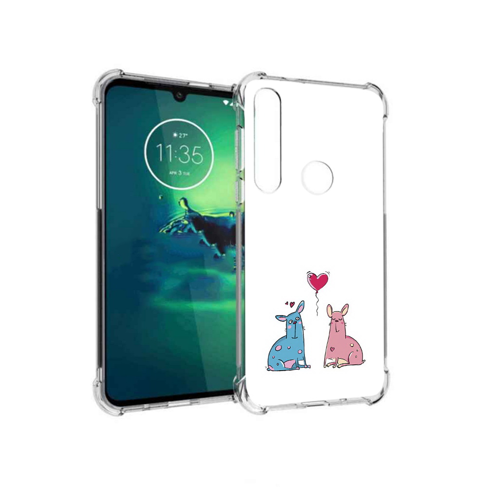 

Чехол MyPads Tocco для Motorola Moto G8 Plus Лама любовь (PT227062.344.102), Прозрачный, Tocco