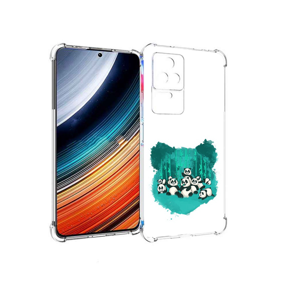 

Чехол MyPads нарисованные панды для Xiaomi Redmi K40S/Poco F4, Прозрачный, Tocco