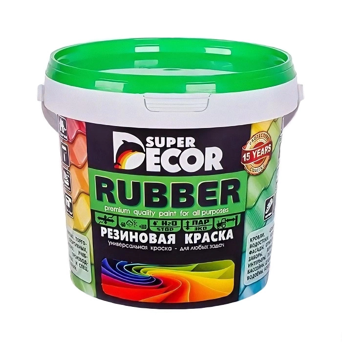 Резиновая Краска Super Decor Rubber 1кг №4 Дикая Вишня для Кровли, Оцинковки, Металлоконст