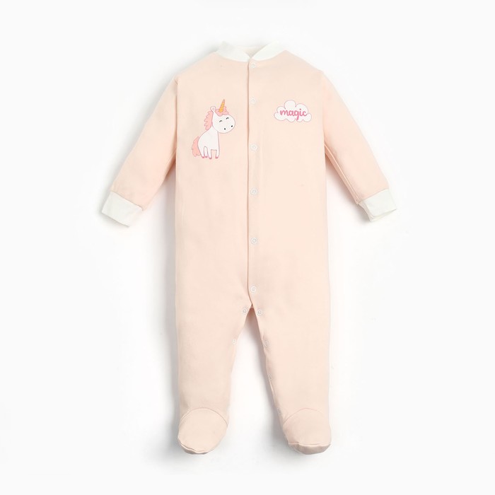 

Si baby Комбинезон для девочки, цвет розовый/единорог, рост 80 см